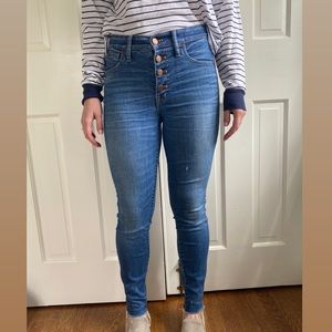 Made well High Rise Button Down Skinny Jeans